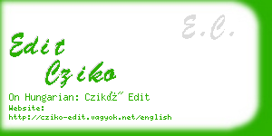 edit cziko business card